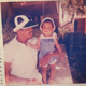 Writer Eva Haldane and her father in 1983 (courtesy of Eva Haldane)